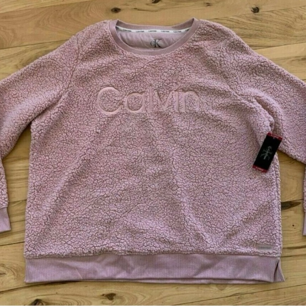 Calvin Klein Blush Sherpa Pullover